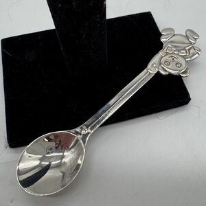 Tiffany & Co Sterling Silver 925 Teddy Bear Baby Spoon 1992 Vintage Nursery Gift